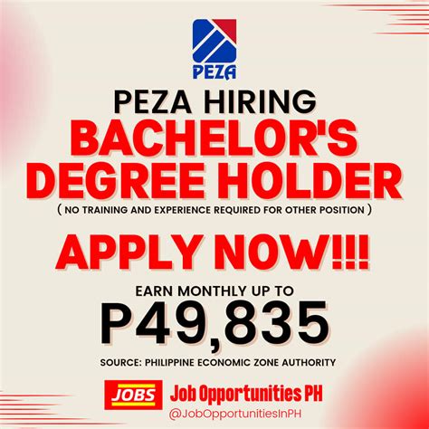 PEZA Hiring 2022: Job Opening until May 6, 2022 .